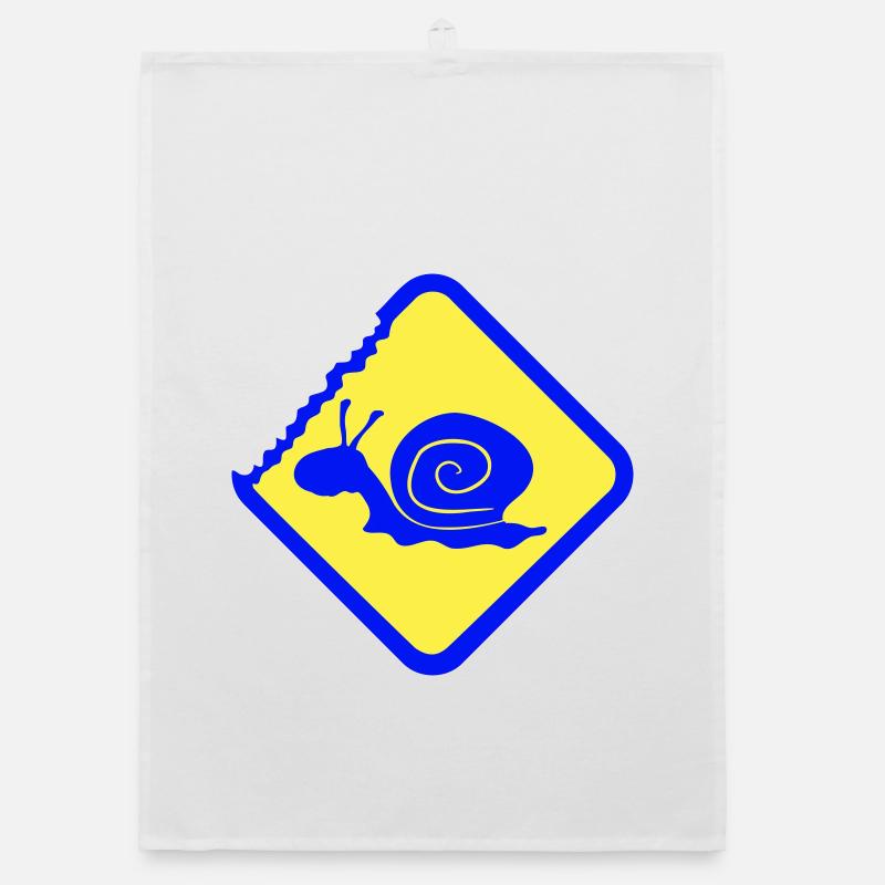 Snail Warning Caution Danger Sign Organic dish towel