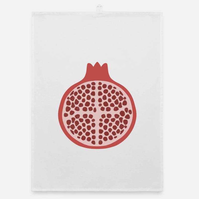 Pomegranate Half Organic dish towel