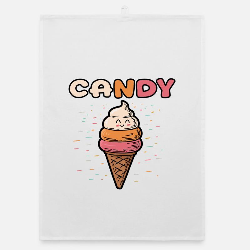 Eiscreme - candy Organic Geschirrtuch