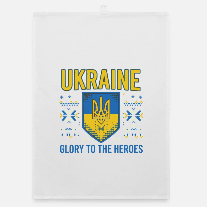 Ukraine Crest Glory Tee Organic dish towel