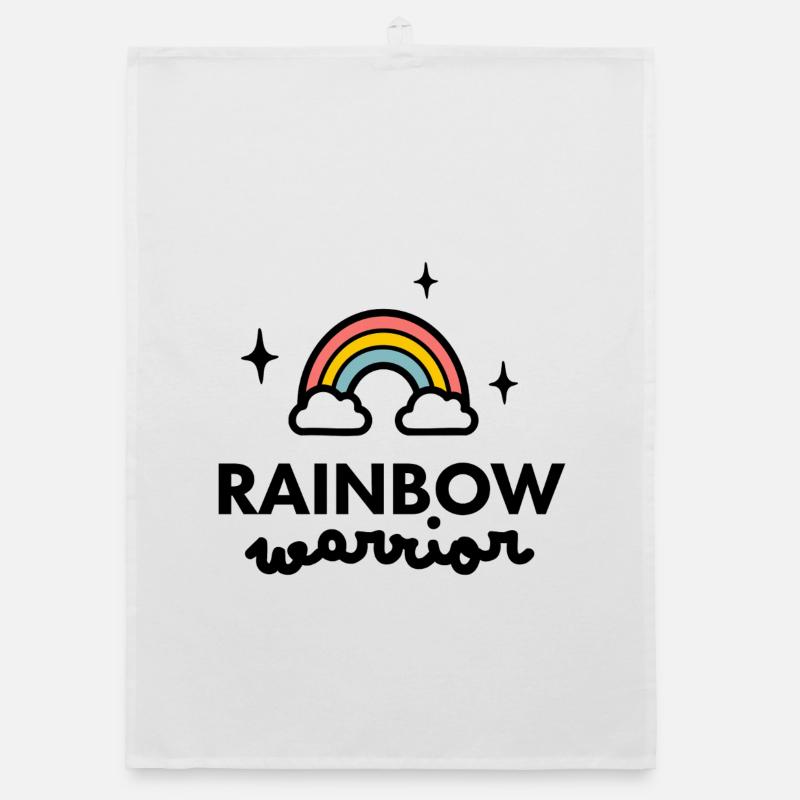 Rainbow Warrior logo Organic dish towel
