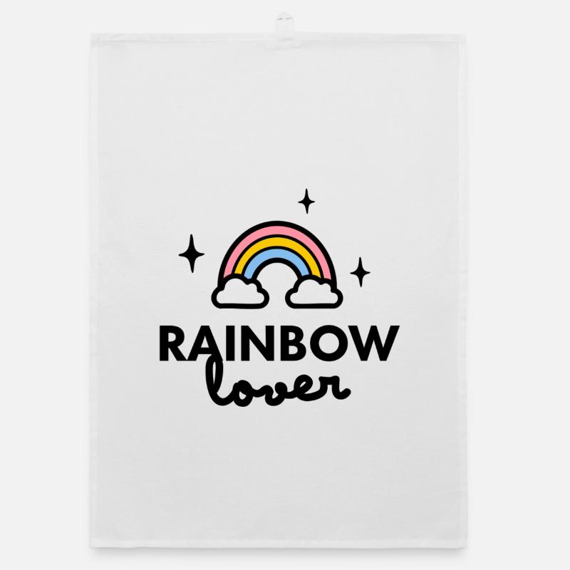 Rainbow Lover logo Organic dish towel
