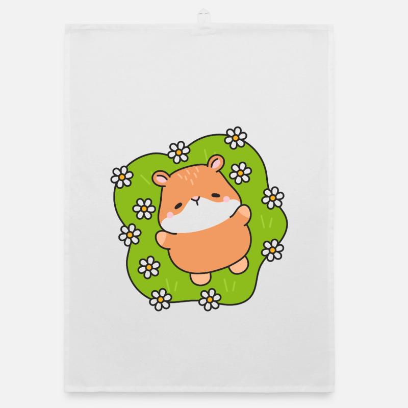 Gänseblümchen-Feldhamster Organic Geschirrtuch