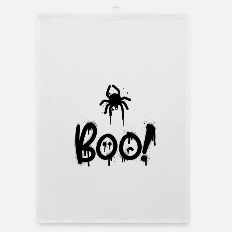 Composition noire avec araignée peinte avec du sprey Torchon bio