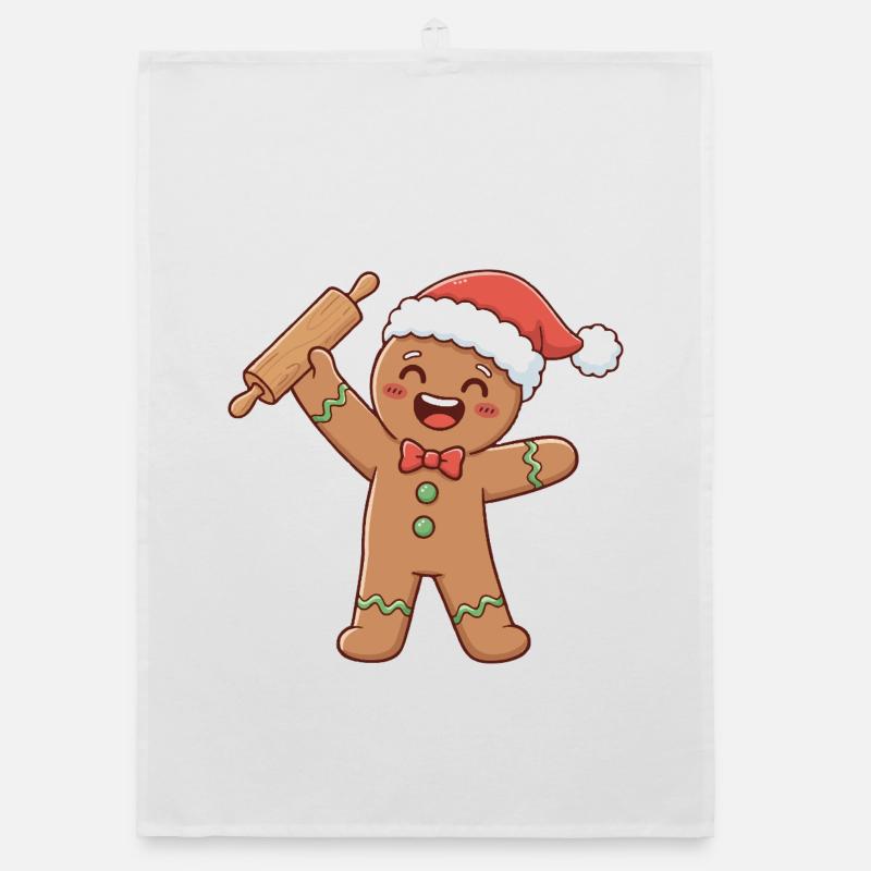 Christmas Baking Art Baker Organic dish towel