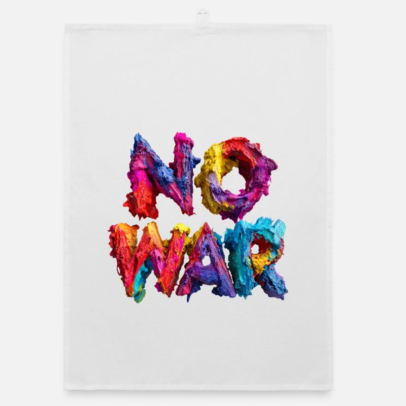 No War Color Explosion Organic dish towel