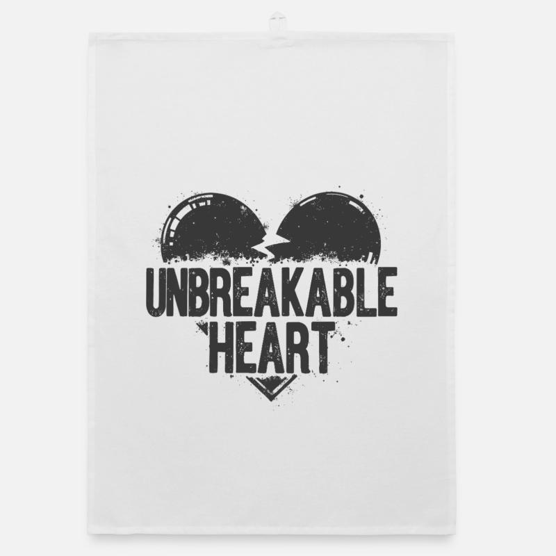 Unbreakable Heart Statement Organic dish towel