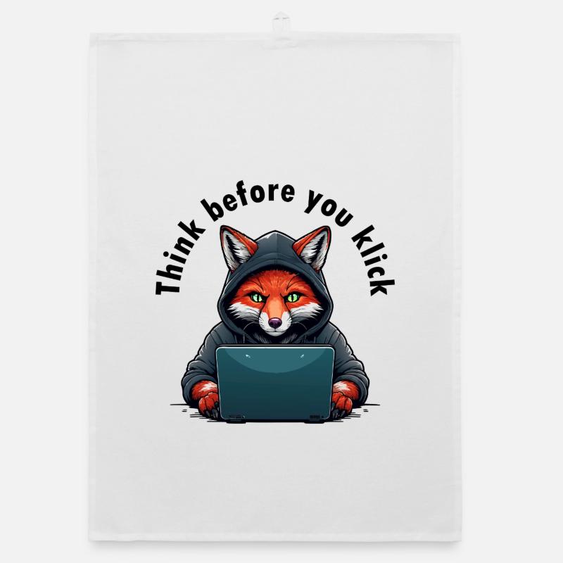 Think Before You Click - Cyber Security Organic dish towel