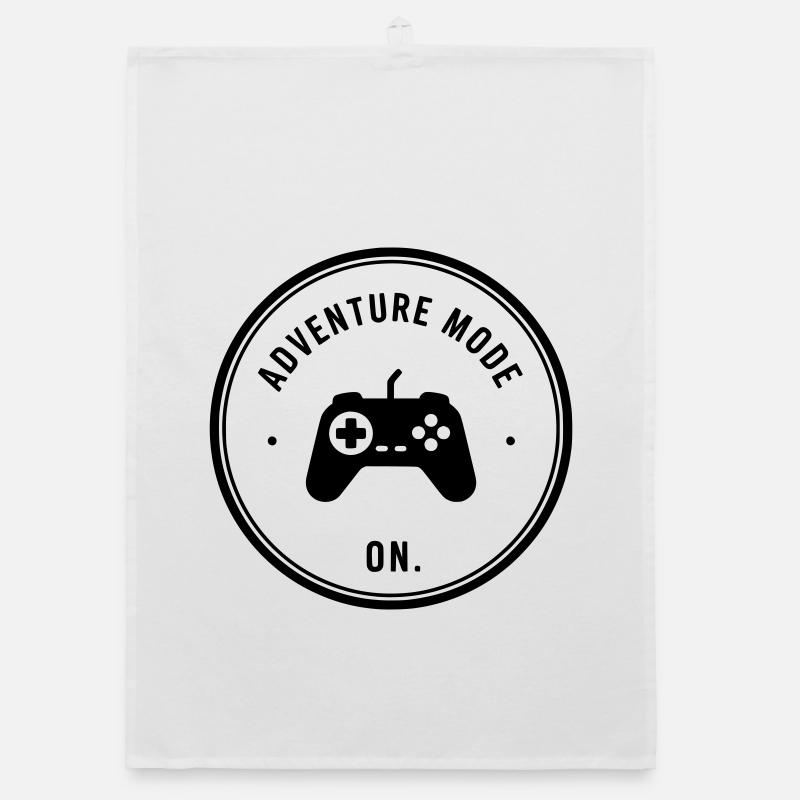 Adventure mode on - Organic Geschirrtuch - Weiß