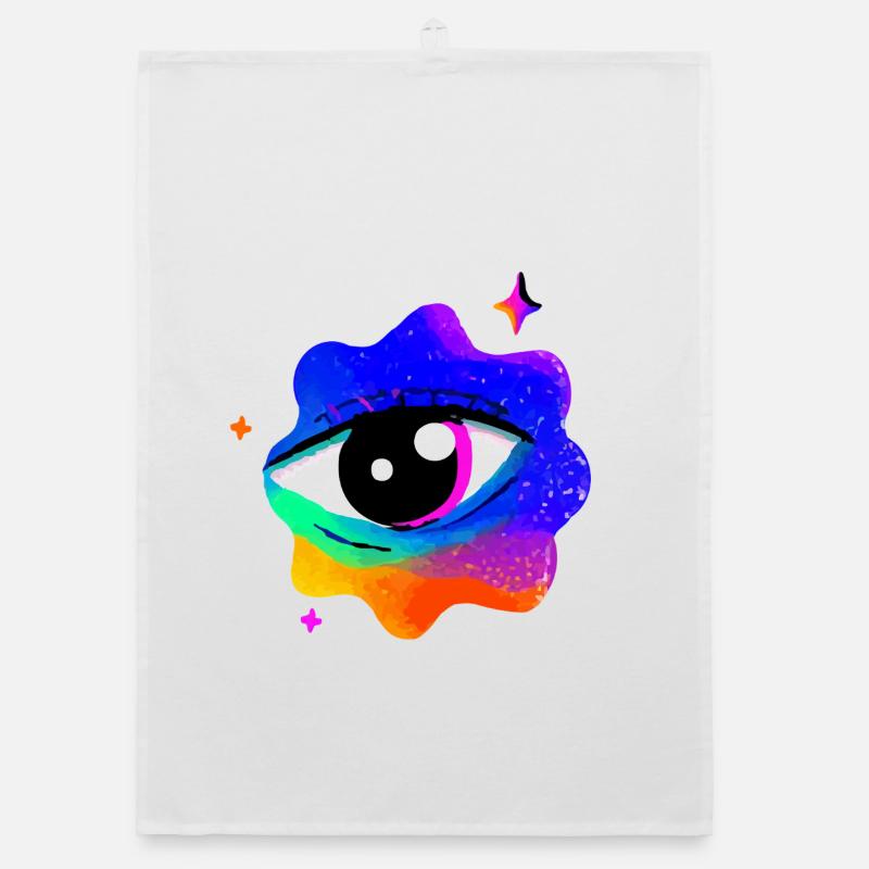 Nébuleuse de l’œil arc-en-ciel vif Torchon bio