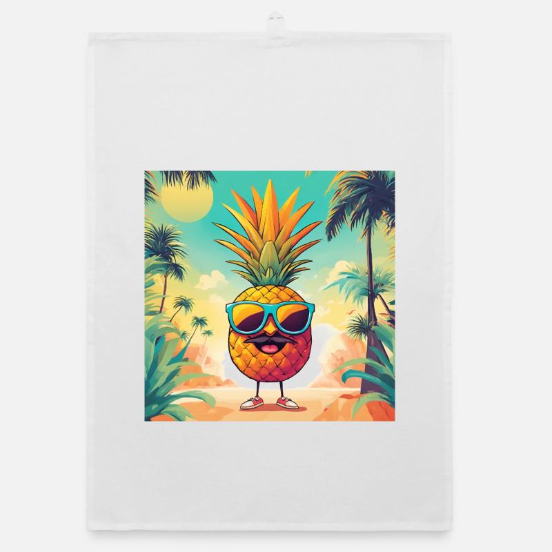 Mr Cool Pineapple Organic dish towel
