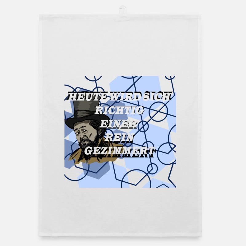 Historical Man in Geometry Pattern Organic dish towel