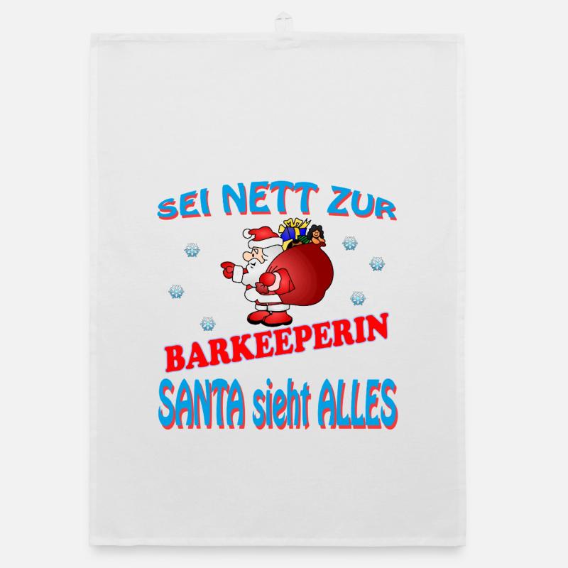 SANTA BARTENDER Organic dish towel