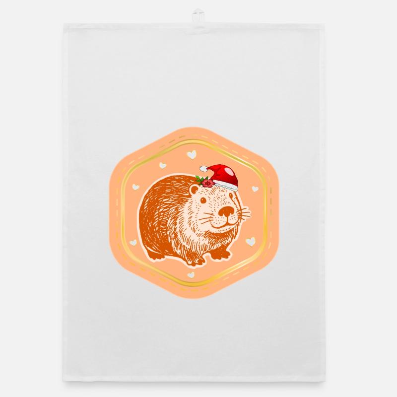 CAPYBARA DE NOËL SAINT-NICOLAS Torchon bio