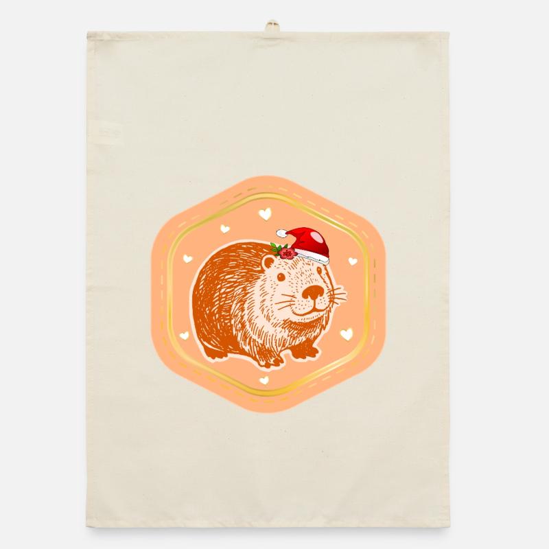 CAPYBARA DE NOËL SAINT-NICOLAS Torchon bio