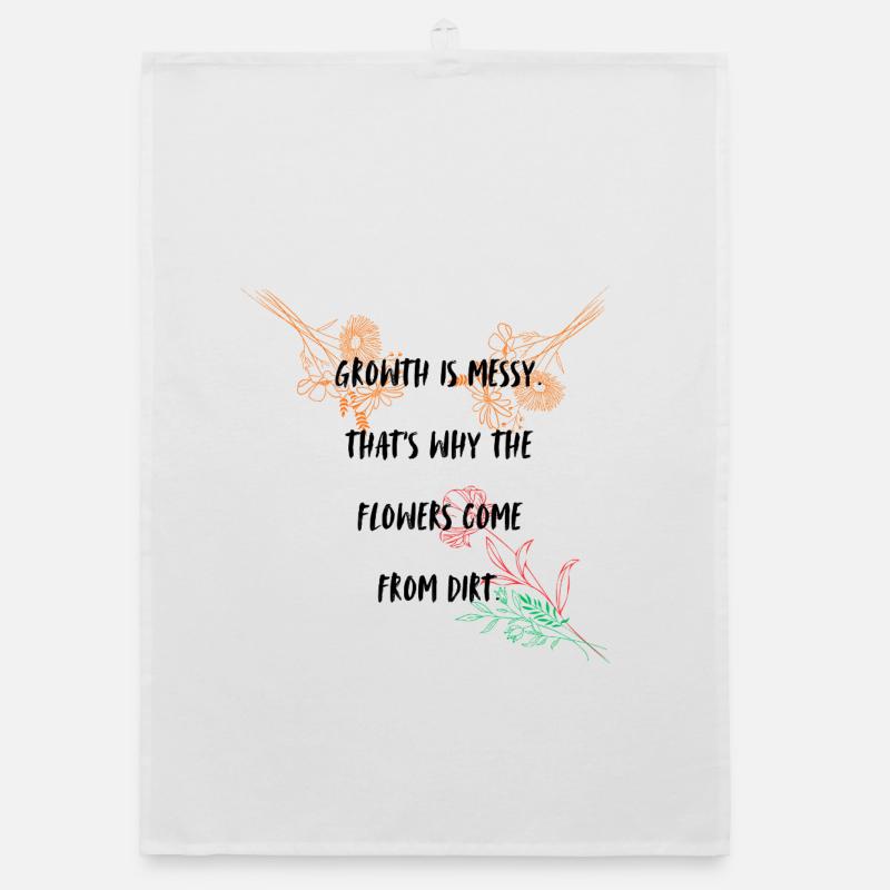 Conception de la typographie de croissance Torchon bio