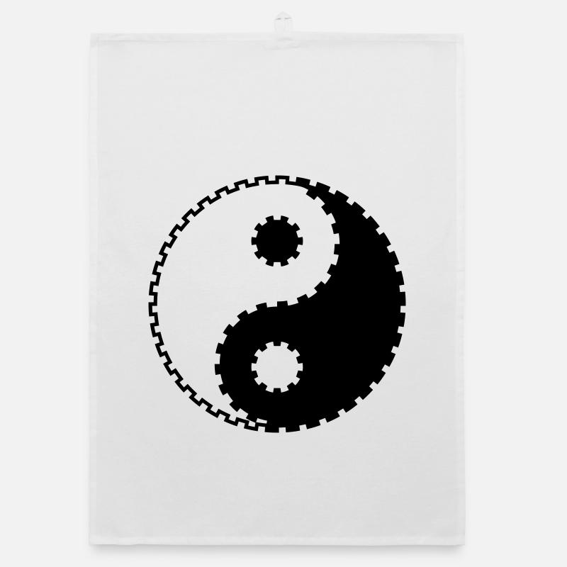 Équipement Yin Yang – Équilibre et technique asiatiques - Torchon bio - blanc