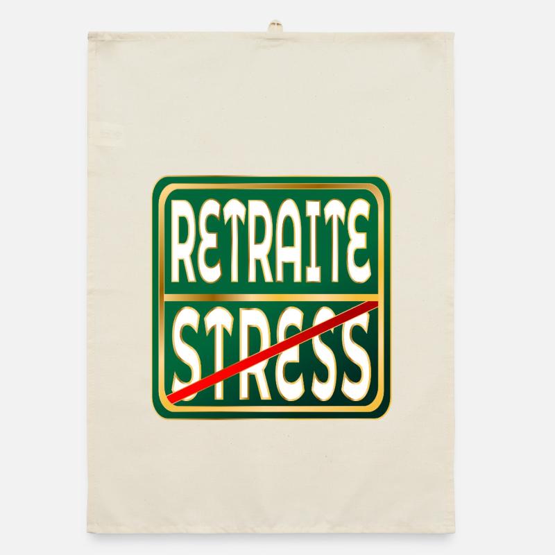 Retirement Stress Work Organic dish towel