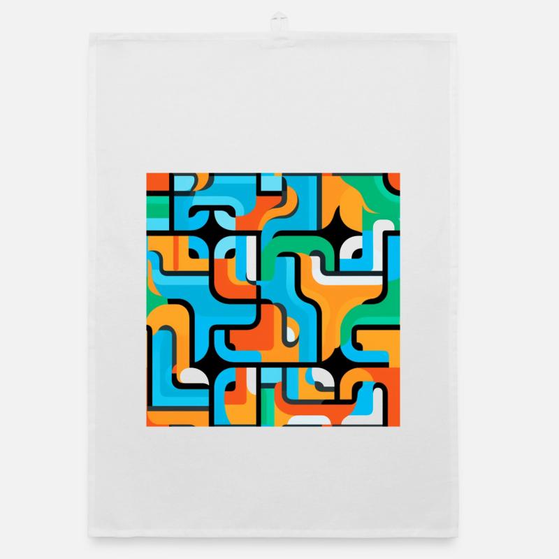 Colored Mesh Pattern Abstract Organic dish towel