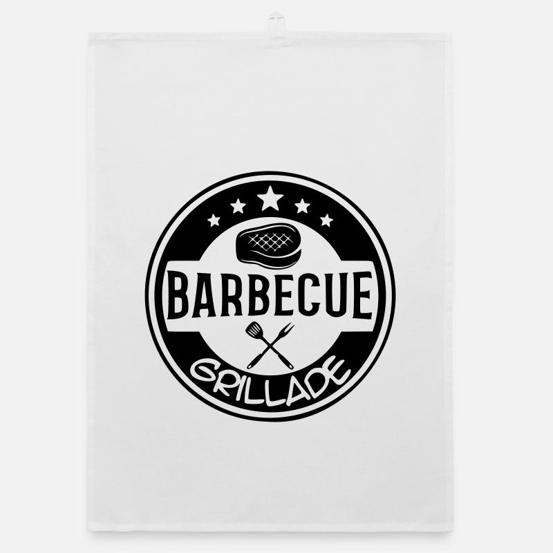 BBQ-Grill-Logo Organic Geschirrtuch