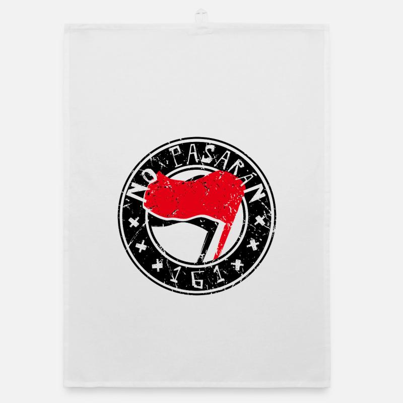Pas de logo Pasaran 161 - Torchon bio - blanc