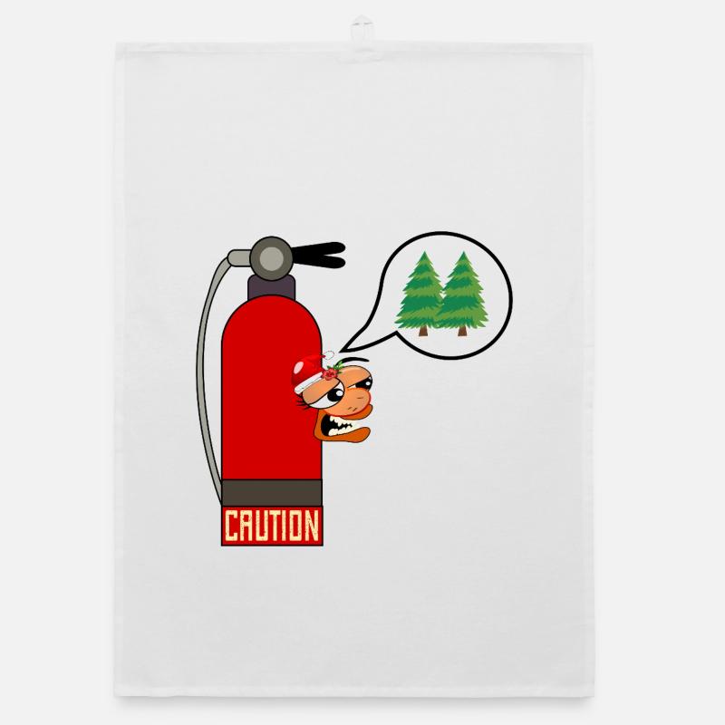 CAUTION CHRISTMAS TREE FIRE Organic dish towel