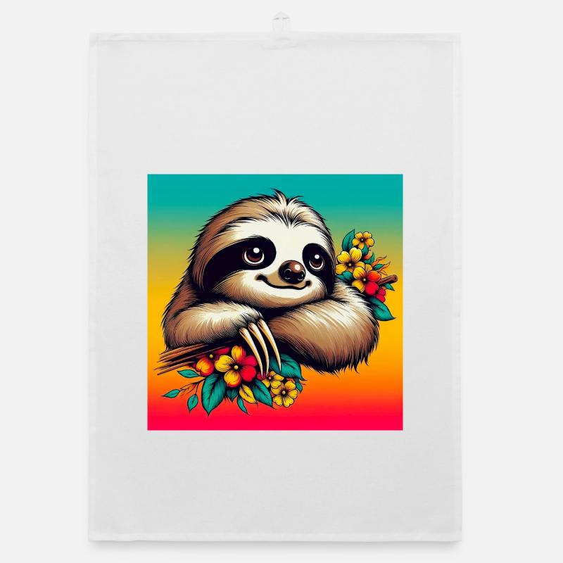 sloth Organic dish towel