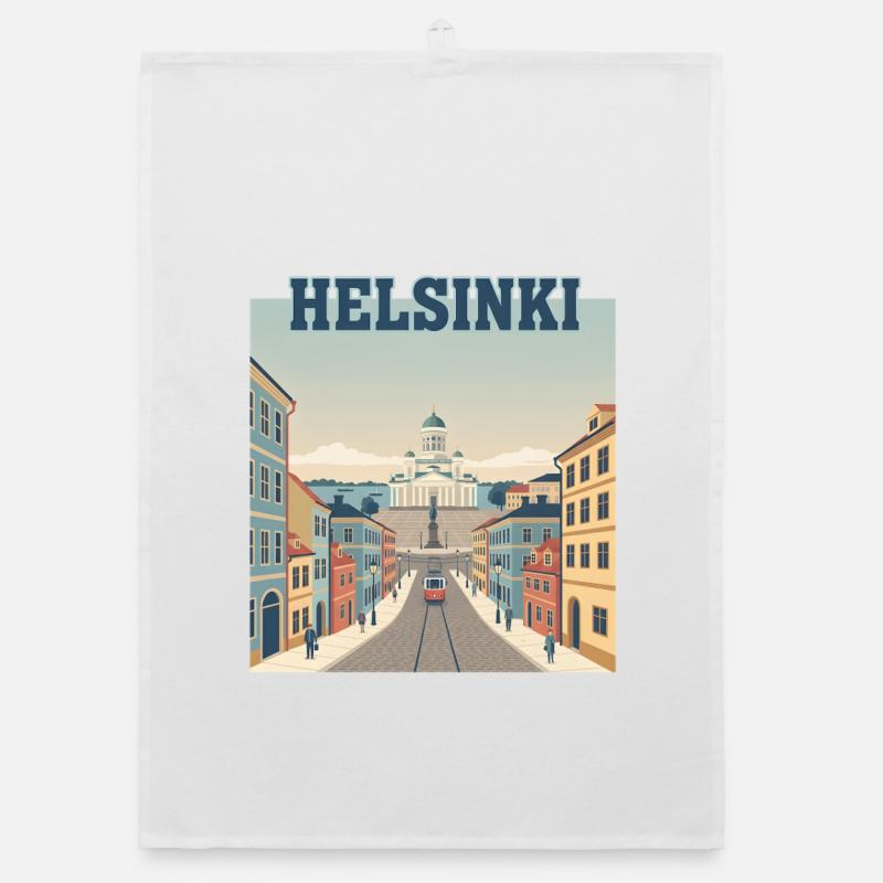 Tramway d’Helsinki vers la place du Sénat Torchon bio