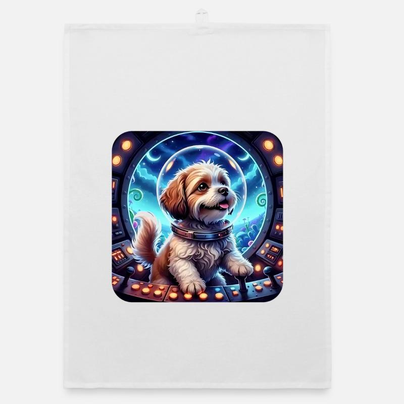 Petit Cosmique dans la capsule spatiale Torchon bio