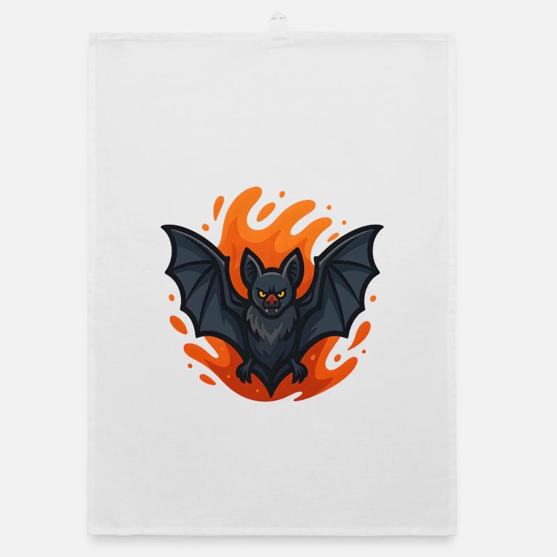 Vampire Bat Emblem Organic dish towel