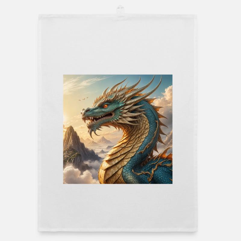 Fire Dragon Organic dish towel