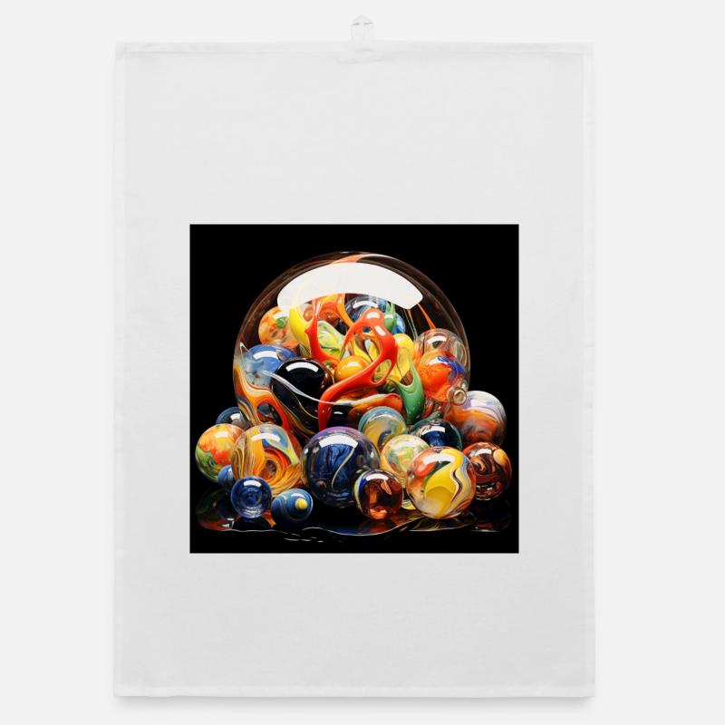 Explosion de boule en verre coloré Torchon bio