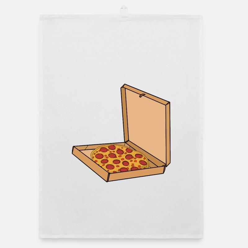 Boxed Pepperoni Pizza Organic dish towel