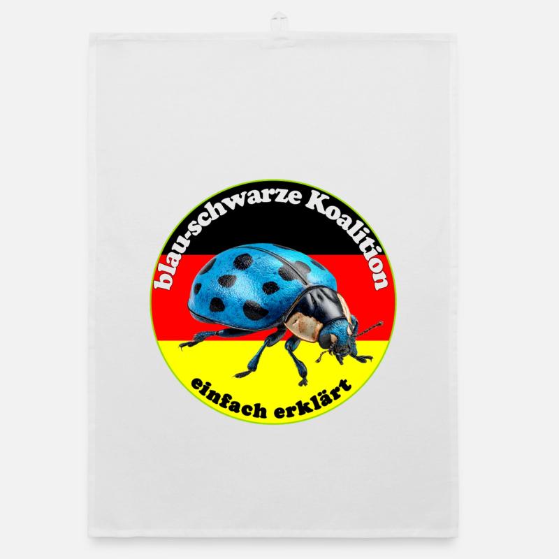 Blauer Käfer widerspiegelt den Wählerwillen Torchon bio