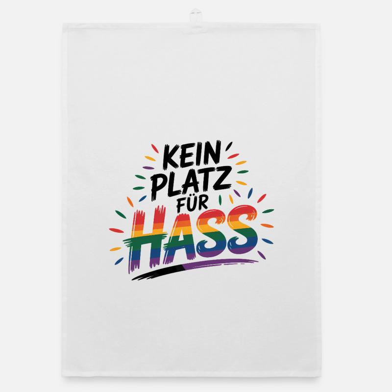 No Place for Hate - Cool Pride Logo Organic dish towel