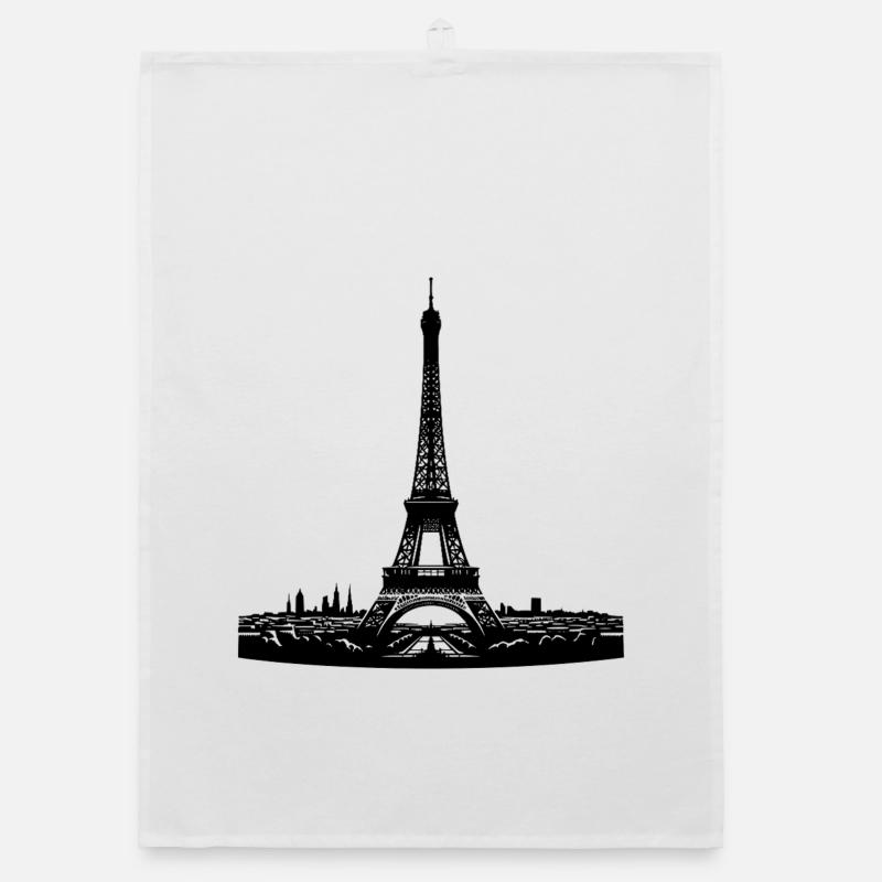French eye-catcher Eiffel Tower typical Paris Organic dish towel