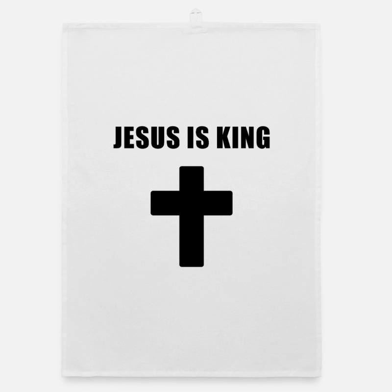 Conception minimale de croix de Jesus is King Torchon bio