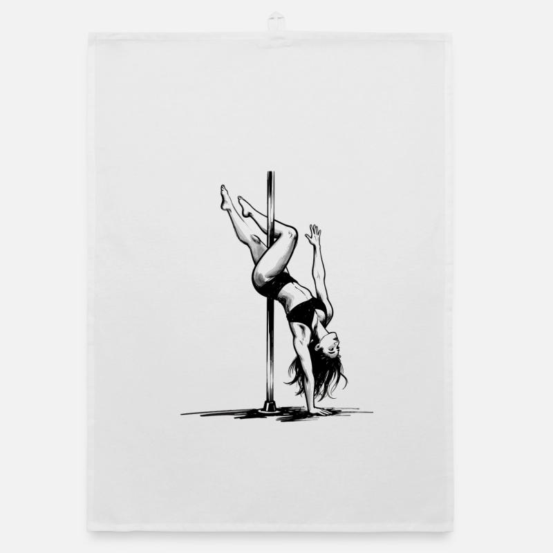 Cadeau graphique graphique pour danseur en barre de pole dance Torchon bio