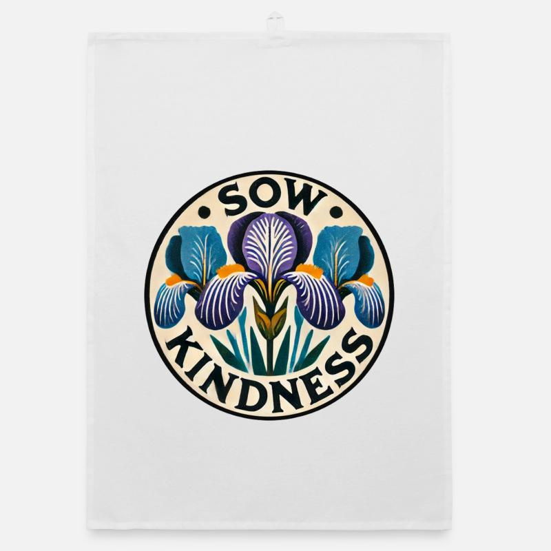 Sow Kindness Iris Circle Organic dish towel