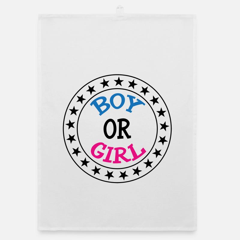 Junge oder Mädchen? Schwangerschaftsgeburt Schwanger Organic Geschirrtuch