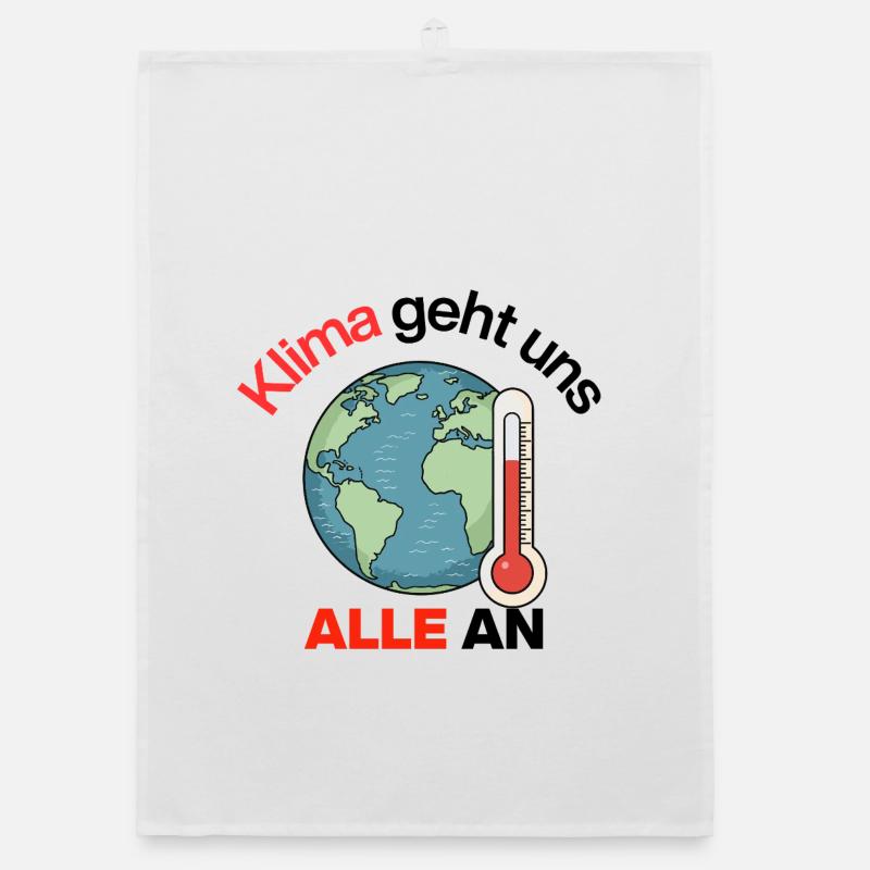 Climate concerns us all. Act now, Future now Organic dish towel