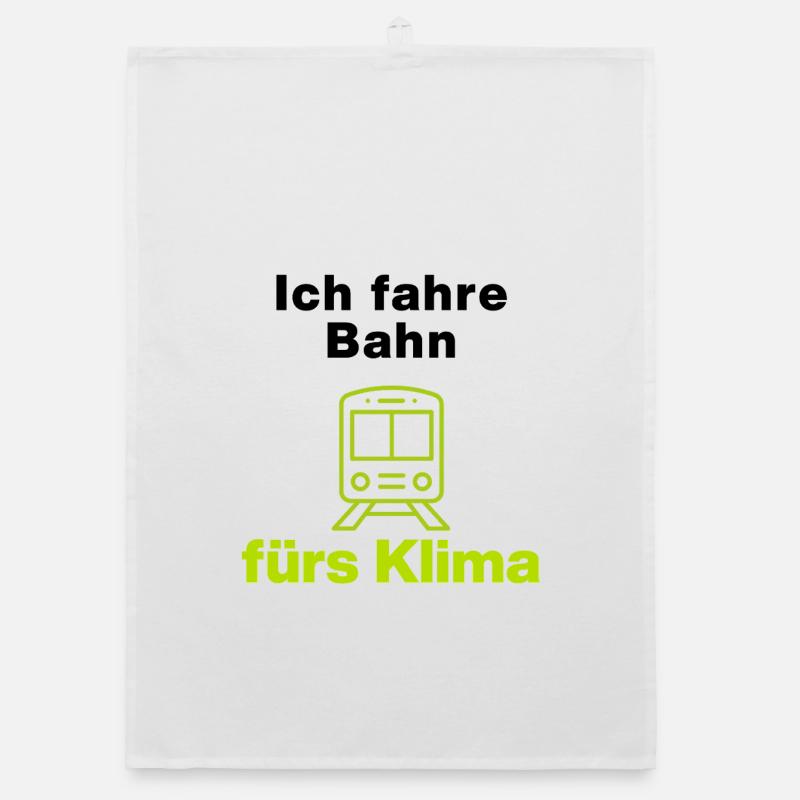I take the train for the climate – your statement Organic dish towel