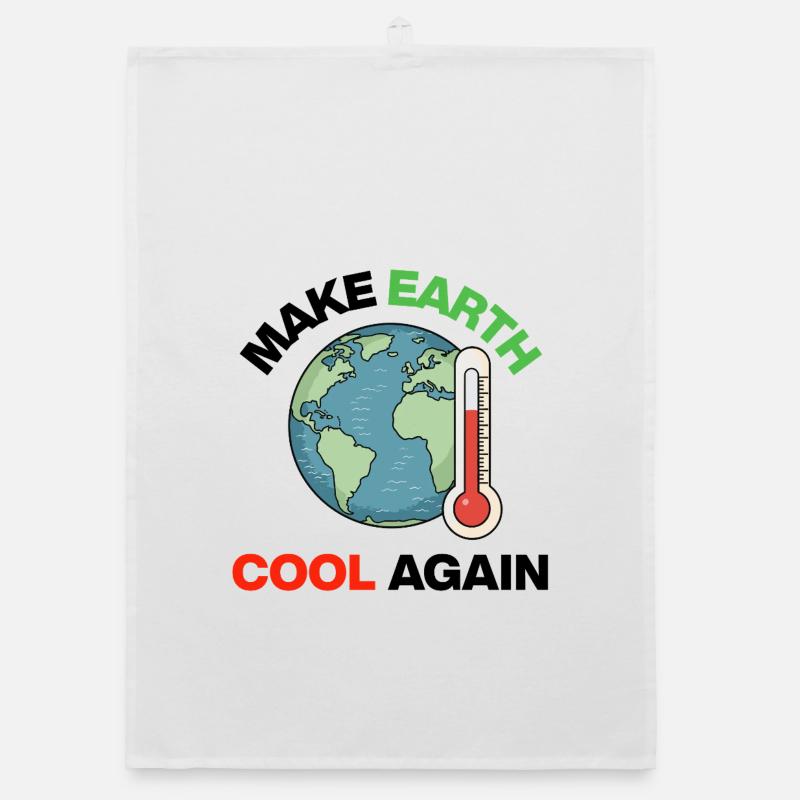 Make Earth Cool Again – Act Now Organic Geschirrtuch