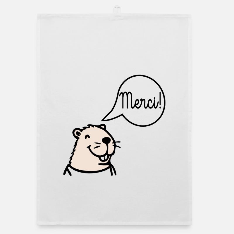 Danke, Capybara. Organic Geschirrtuch