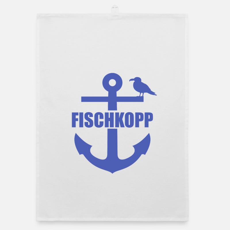 Fischkopp, Anker Organic Geschirrtuch