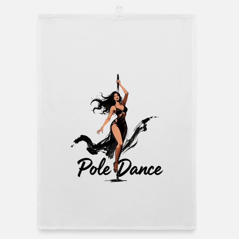 Pole Dance Pole Dancer Aesthetic Gift Organic dish towel