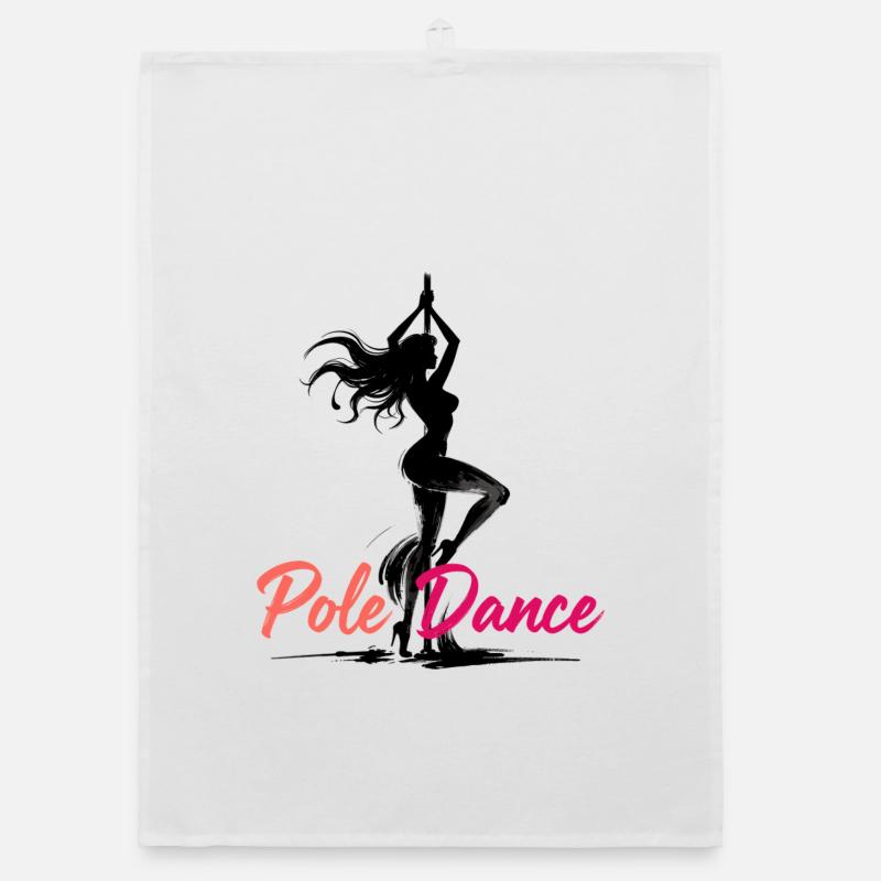 Pole Dance Pole Dancer Aesthetic Gift Organic dish towel