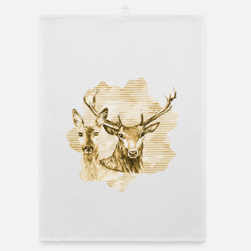 Cerf et biche Torchon bio