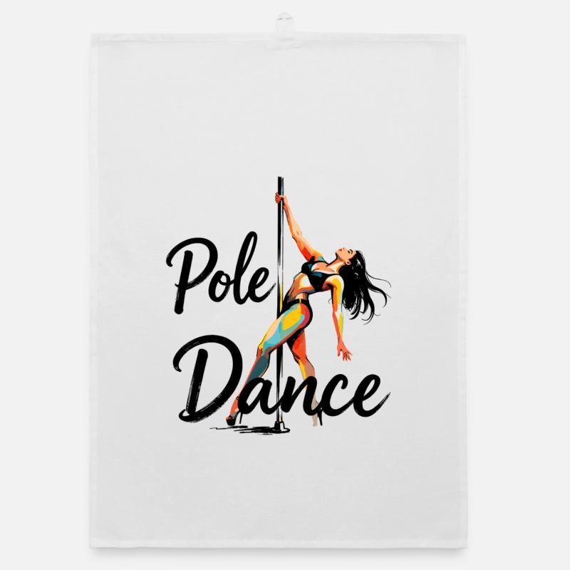 Pole Dance Pole Dancer Aesthetic Gift Organic dish towel