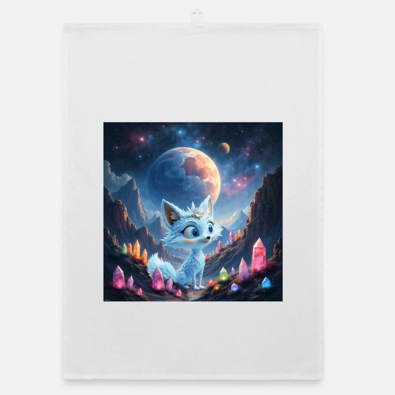 Celestial Crucible Blue Fox Organic dish towel